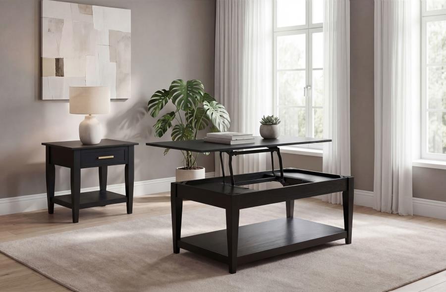 Modal Additional Images for Lindenton Lift-Top Occasional Cocktail Coffee Table Black