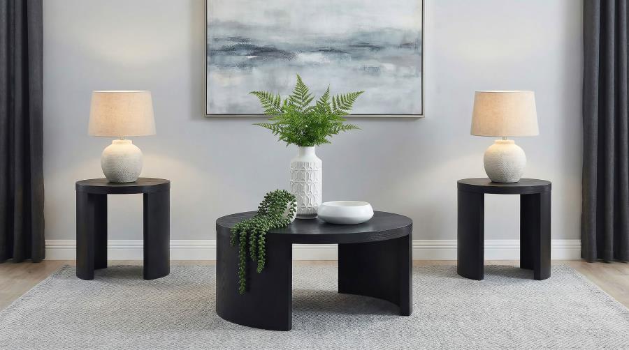 (image for) Sweeney 3-piece Coffee and End Occasional Table Set Black