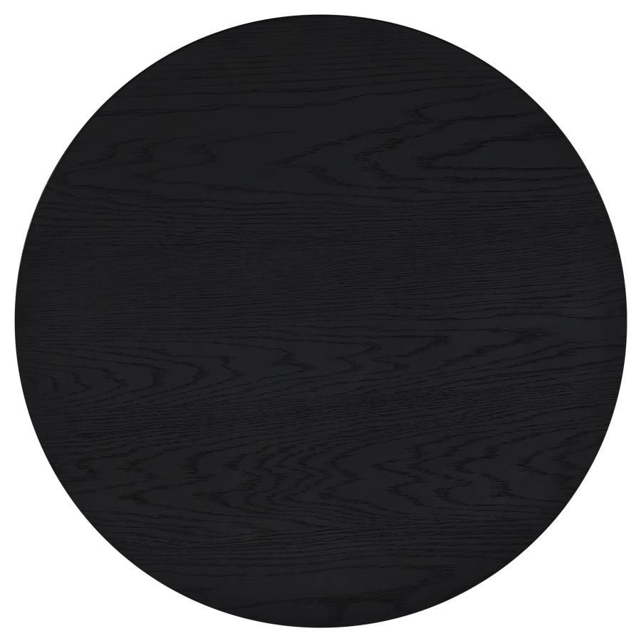 Sweeney 39-inch Round Wood Occasional Cocktail Coffee Table Black