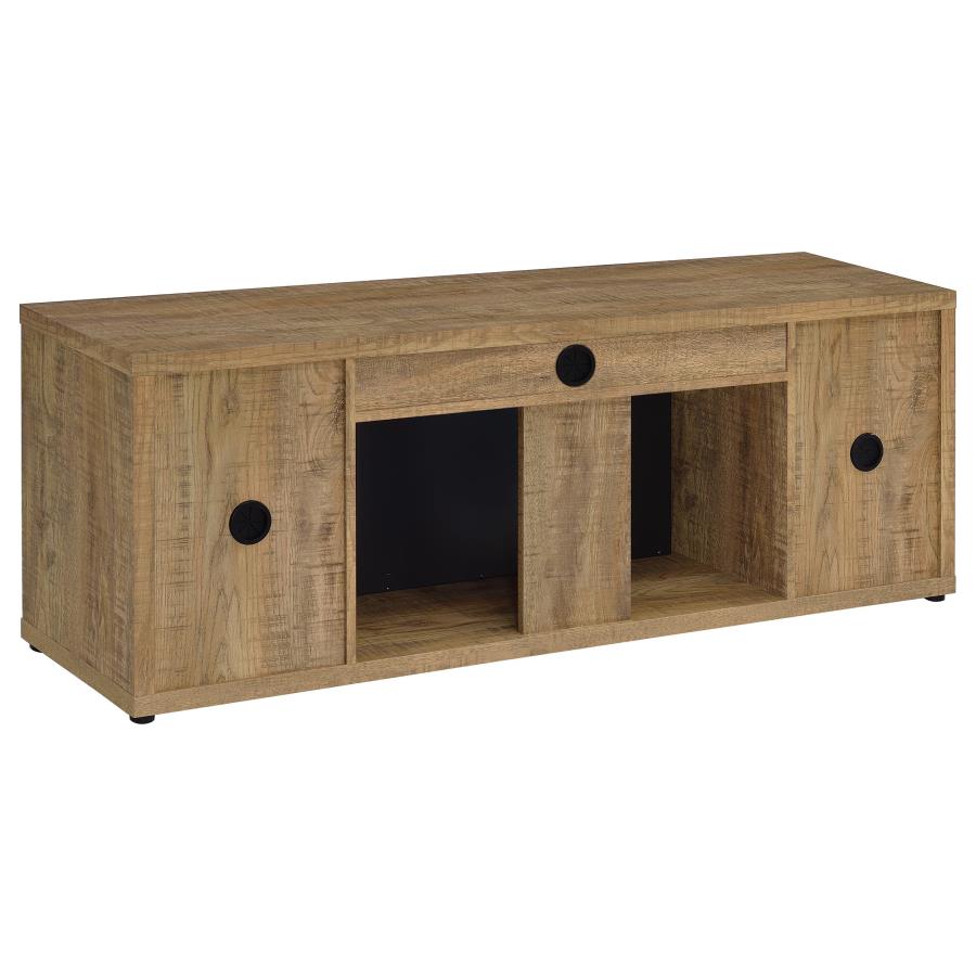 Fuller 60-inch 2-door TV Stand Fireplace Media Console Mango