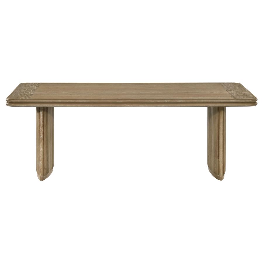 Adina 3-piece Wood Coffee Table Set Distressed Light Brown