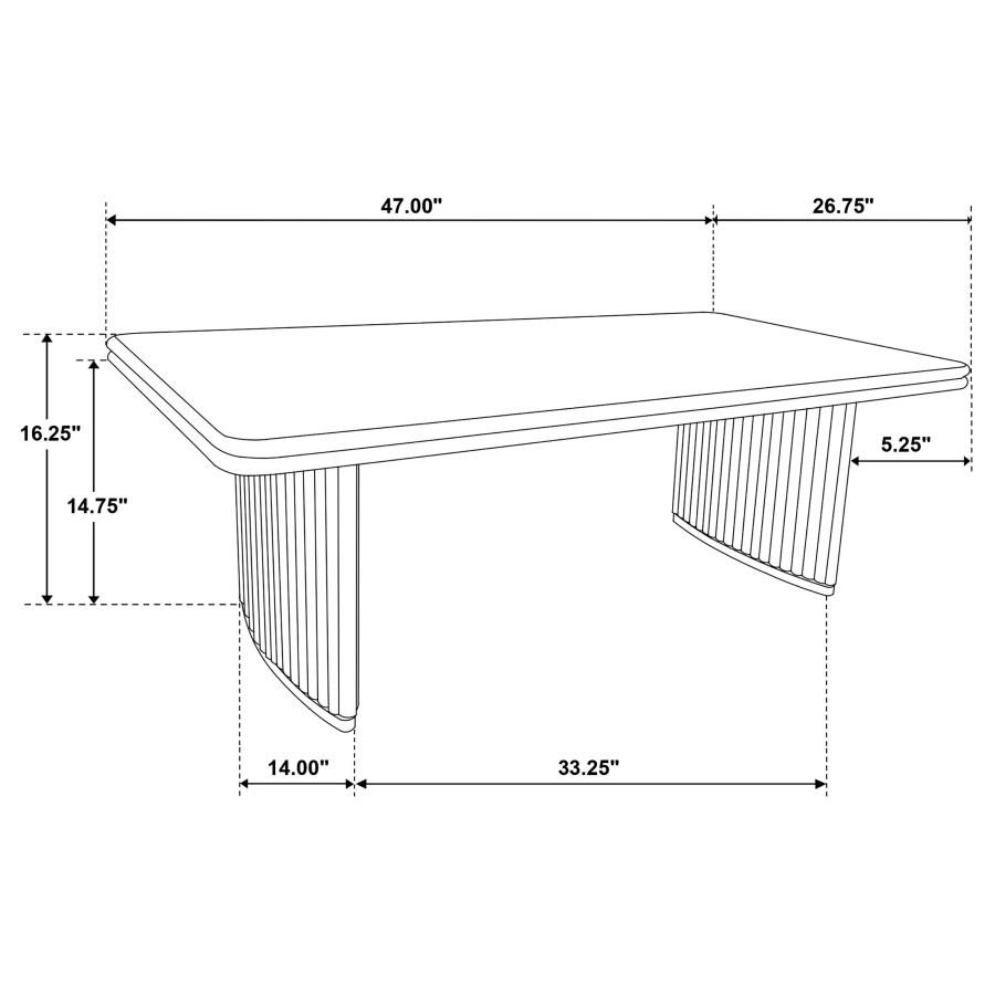 Modal Additional Images for Adina Rectangular Wood Coffee Table Distressed Light Brown