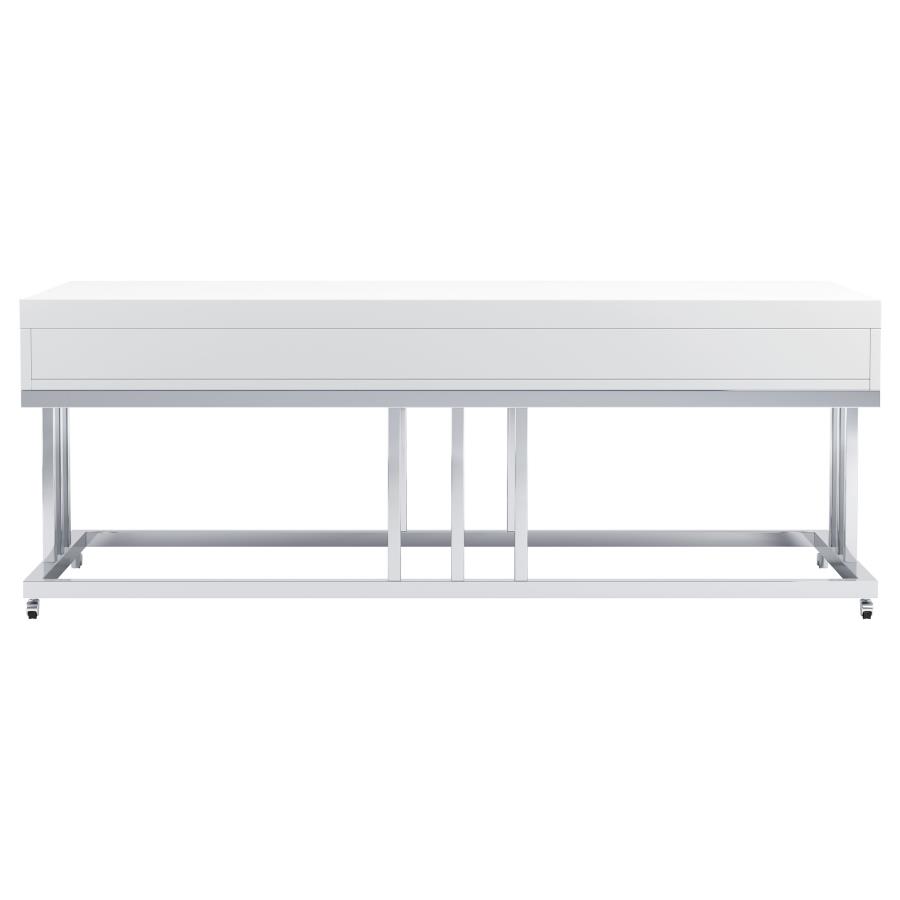 (image for) Dalya 2-drawer Rectangular Coffee Table White High Gloss