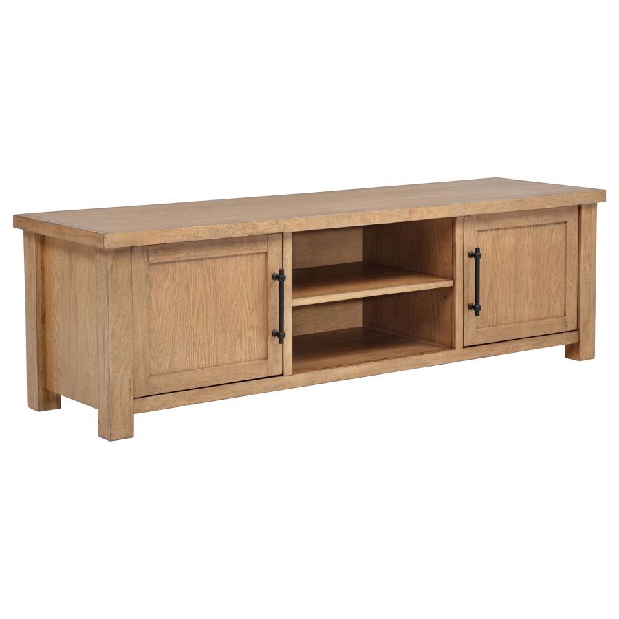 (image for) Beasley 2-Door 71-Inch Wood TV Stand Media Console Golden Oak