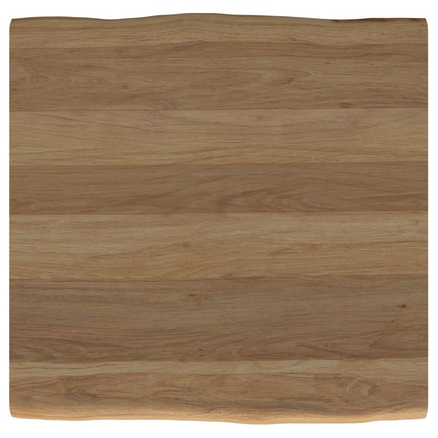 Zander Square Wood Top Coffee Table Natural Brown
