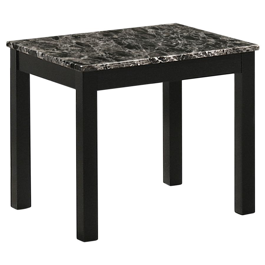 (image for) Bates 3-piece Faux Marble Top Coffee Table Set Black