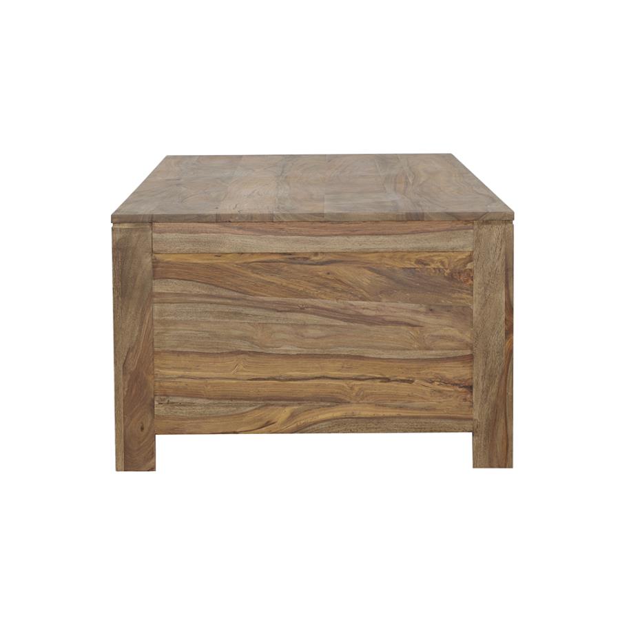 (image for) Esther 6-drawer Solid Wood Coffee Table Natural Sheesham