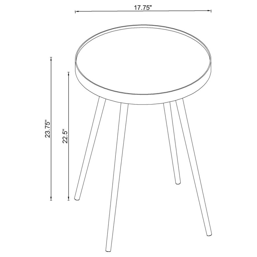 Kaelyn 4-piece Round Coffee and End Table Set Gold