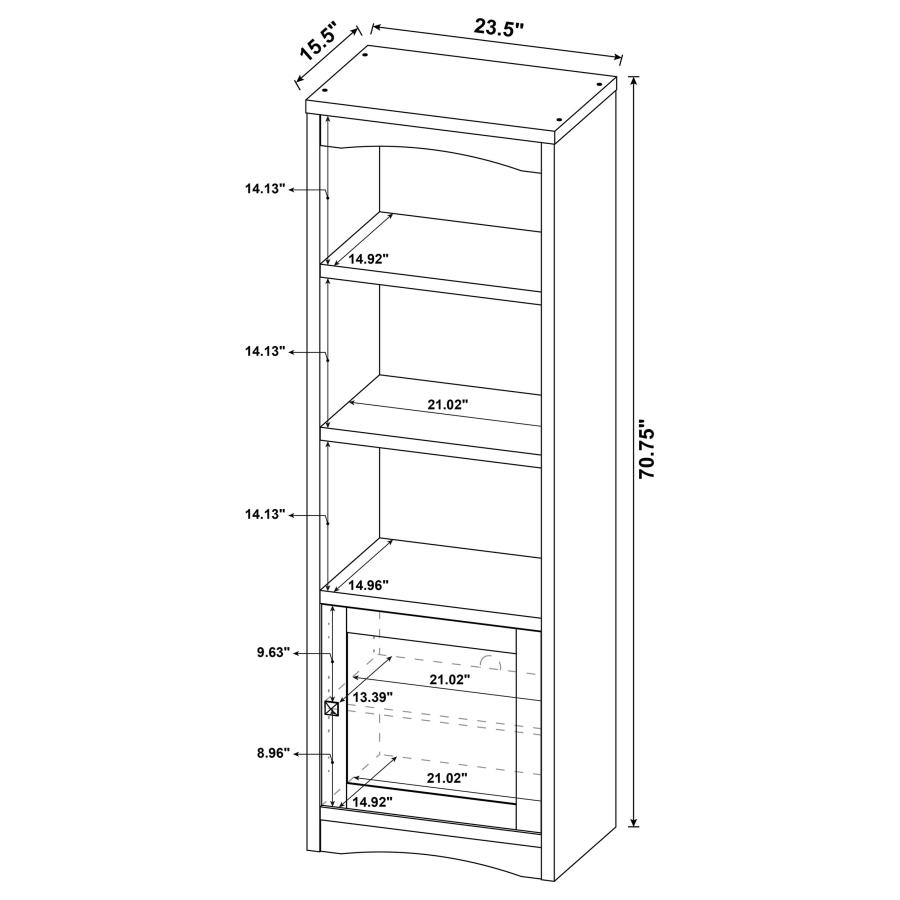 (image for) Laughlin 3-piece Entertainment Center TV Stand White