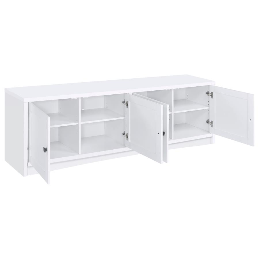 (image for) Laughlin 4-door Engineered Wood 78-inch TV Stand White