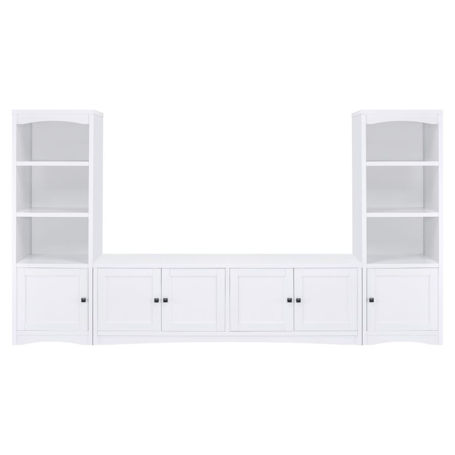 (image for) Laughlin 4-door Engineered Wood 78-inch TV Stand White