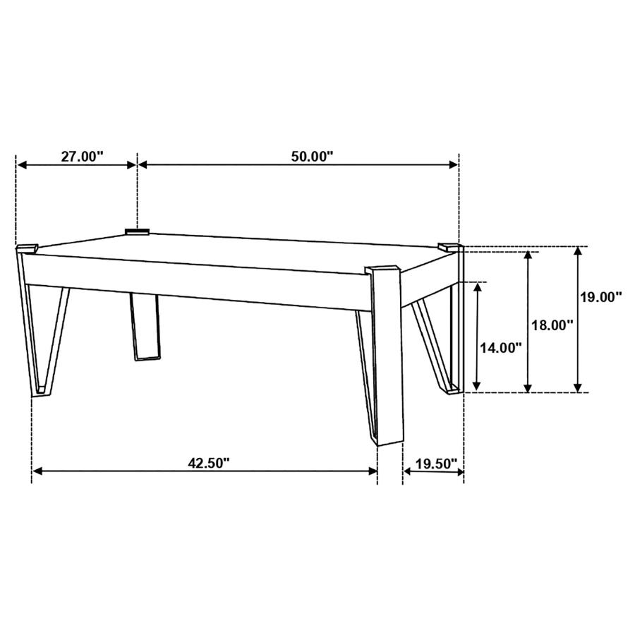 (image for) Winston Rectangular Wood Top Coffee Table Natural