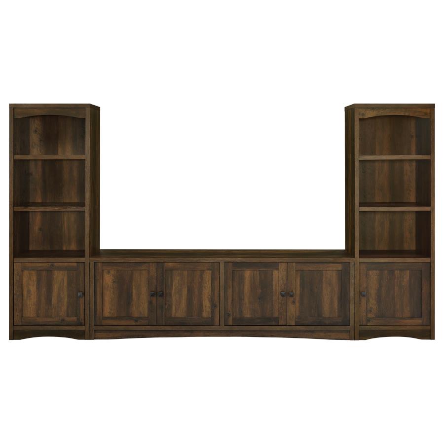 (image for) Laughlin 3-piece Entertainment Center TV Stand Dark Pine