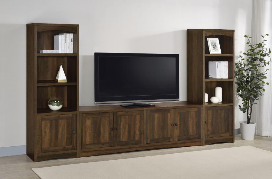 (image for) Laughlin 4-door Engineered Wood 78-inch TV Stand Dark Pine