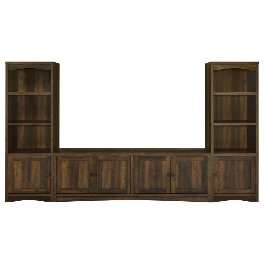 (image for) Laughlin 3-shelf Engineered Wood Media Tower Dark Pine