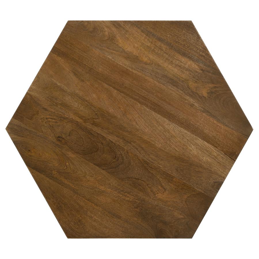 (image for) Zalika Hexagonal Solid Mango Wood Coffee Table Natural