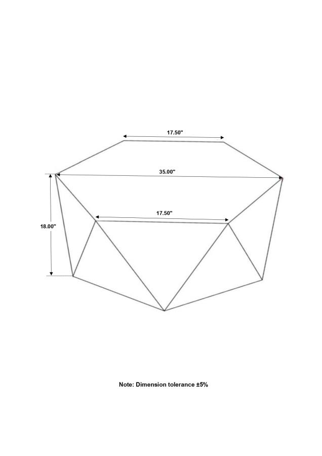 (image for) Zalika Hexagonal Solid Mango Wood Coffee Table Natural