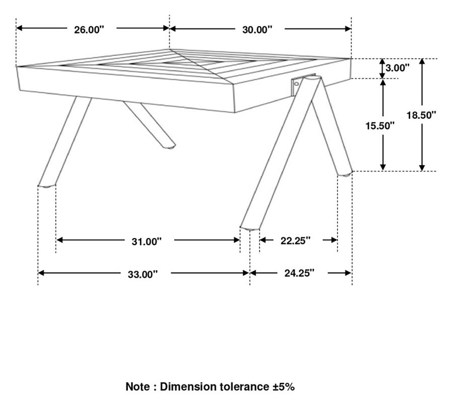 (image for) Avery Rectangular Solid Mango Wood Coffee Table Natural