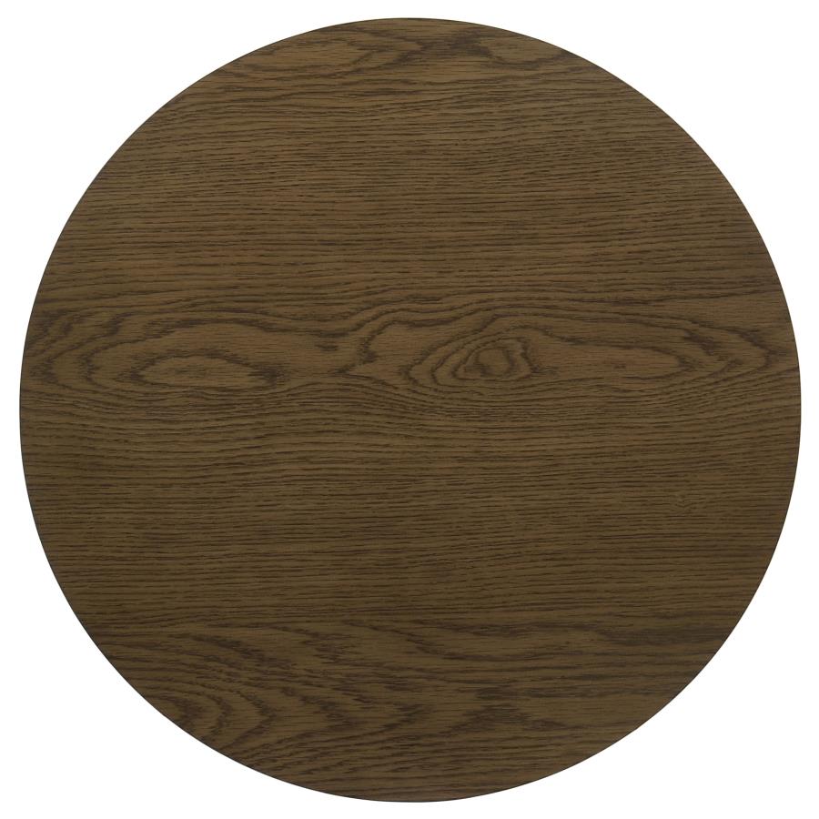 Kessler 3-piece Round Sculptural Wood Coffee Table Set Brown