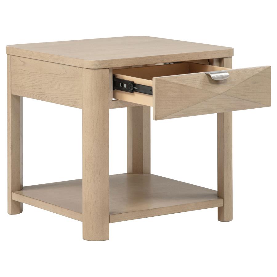 Marcelo 3-piece Coffee Table Set with Storage Light Elm