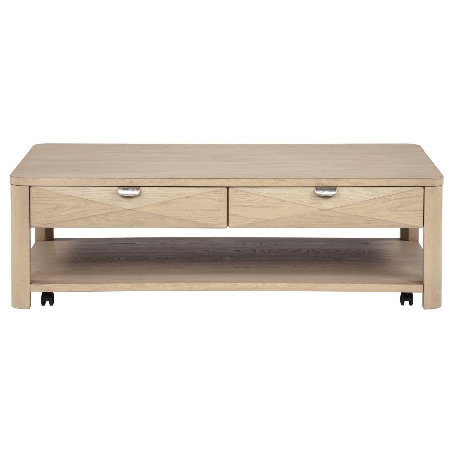 Marcelo 3-piece Coffee Table Set with Storage Light Elm