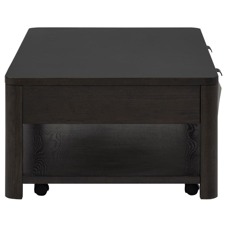 Marcelo Wood Coffee Table with 2 Drawers and Shelf Coffee