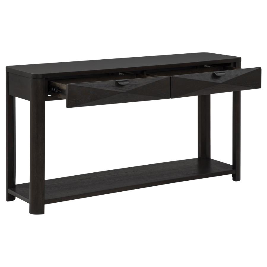 Marcelo Sofa Console Table with 2 Drawers and Shelf Coffee