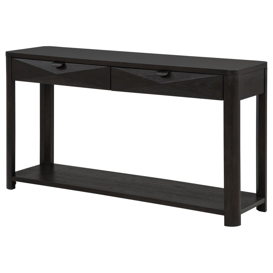Marcelo Sofa Console Table with 2 Drawers and Shelf Coffee