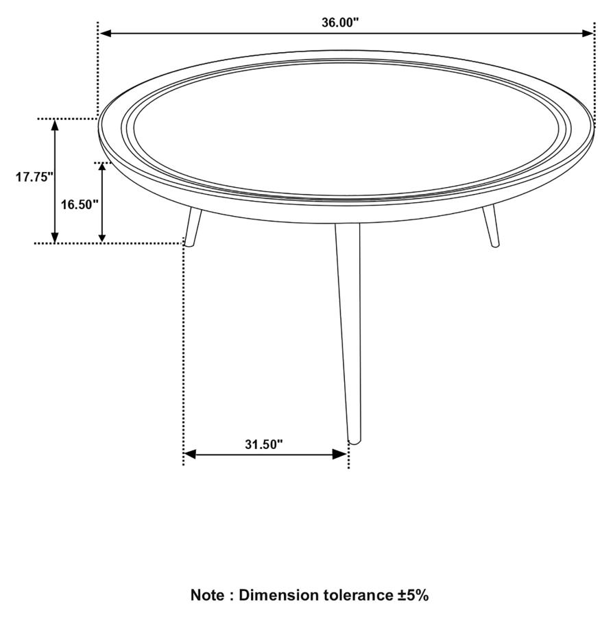 (image for) Zoe Round Mango Wood Coffee Table Natural and Black