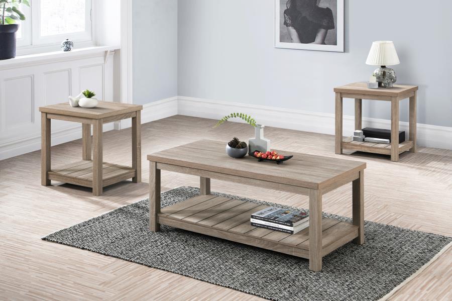 (image for) Colter 3-piece Engineered Wood Coffee Table Set Greige