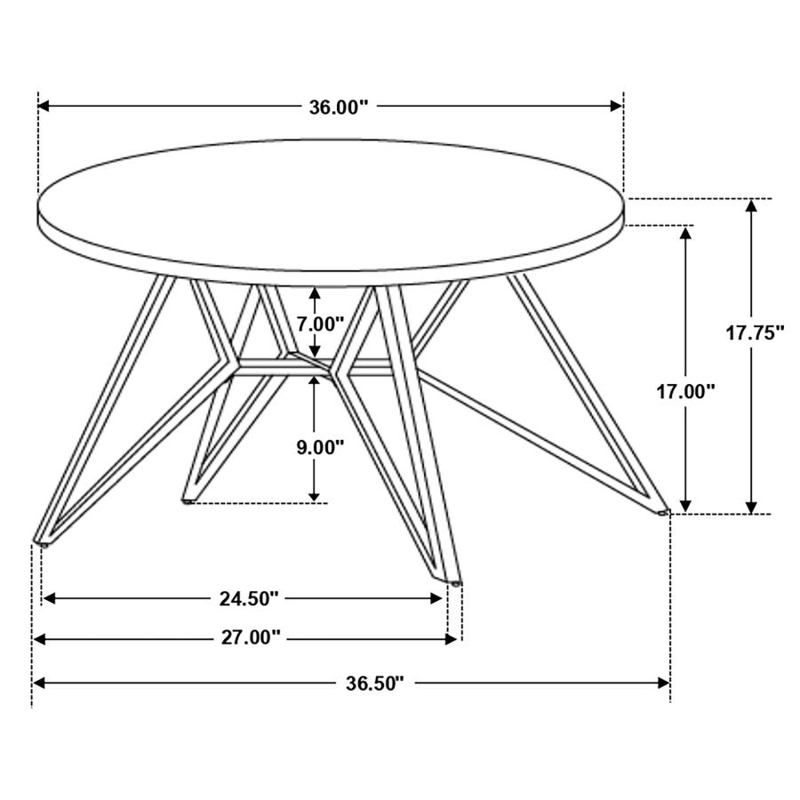 Modal Additional Images for Hadi 2-piece Round SmartTop Coffee and End Table Set Cement