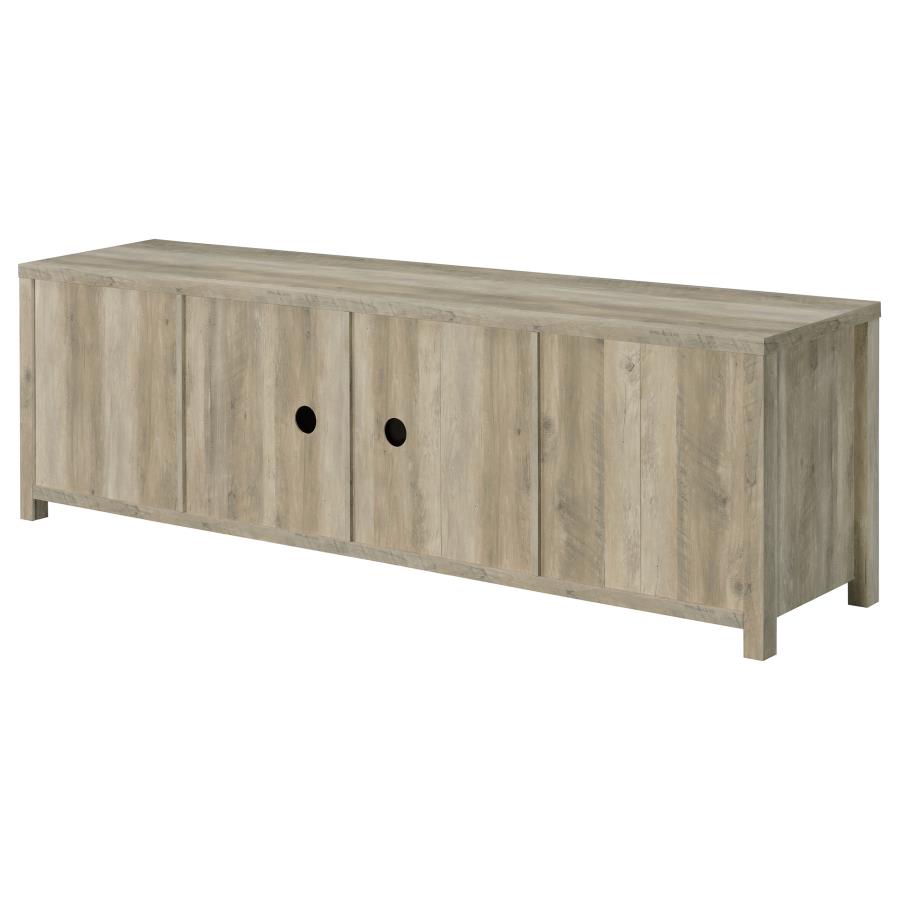 (image for) Madra 2-door Engineered Wood 79" TV Stand Distressed Pine