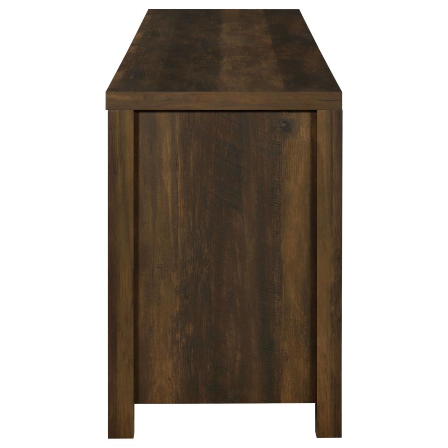 (image for) Madra 2-door Engineered Wood 79" TV Stand Dark Pine