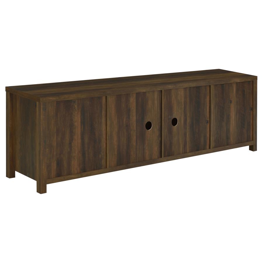 (image for) Madra 2-door Engineered Wood 79" TV Stand Dark Pine