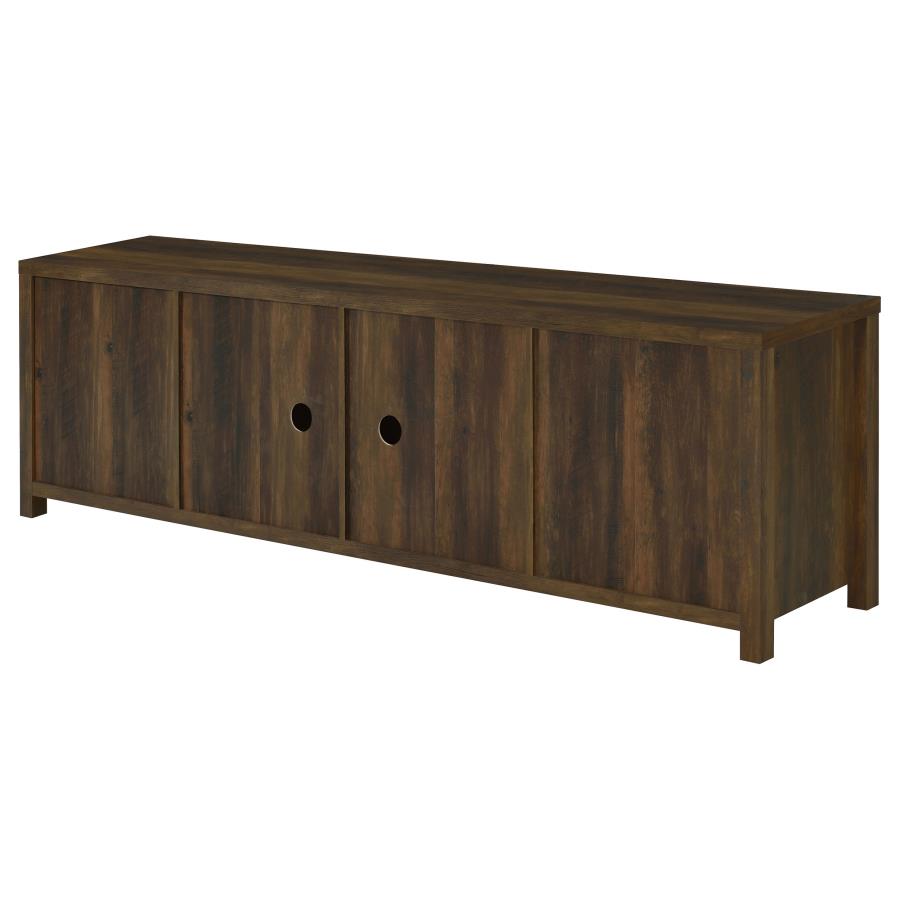 (image for) Madra 2-door Engineered Wood 79" TV Stand Dark Pine