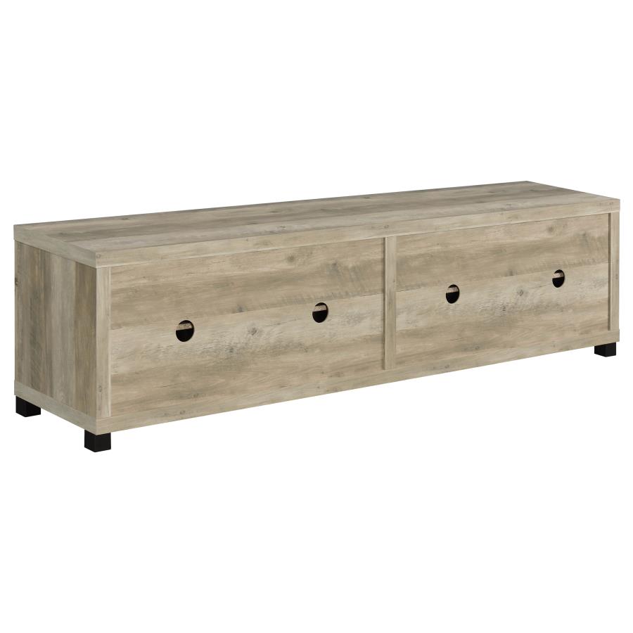 (image for) Sachin 4-door Engineered Wood 79" TV Stand Distressed Pine