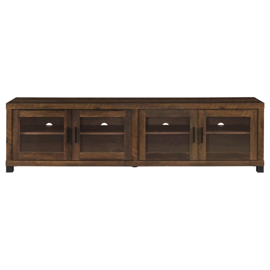 (image for) Sachin 4-door Engineered Wood 79" TV Stand Dark Pine