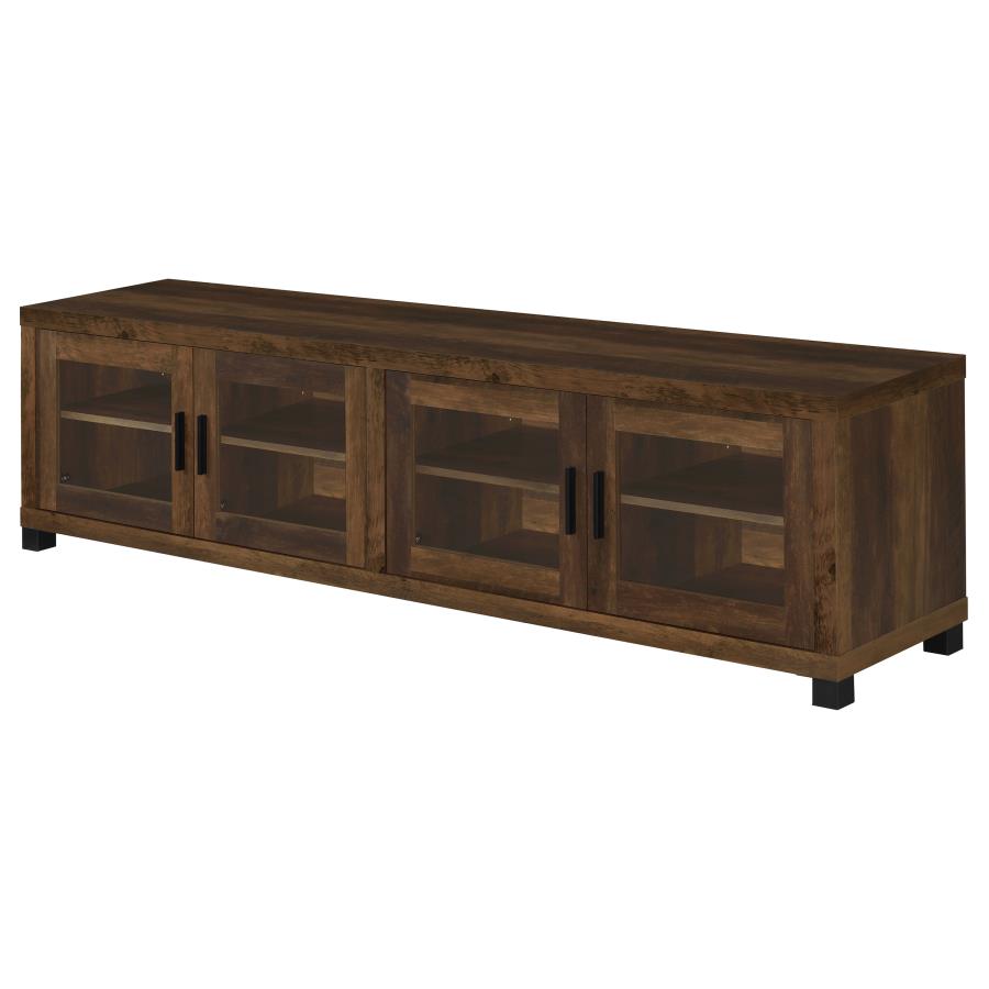 (image for) Sachin 4-door Engineered Wood 79" TV Stand Dark Pine