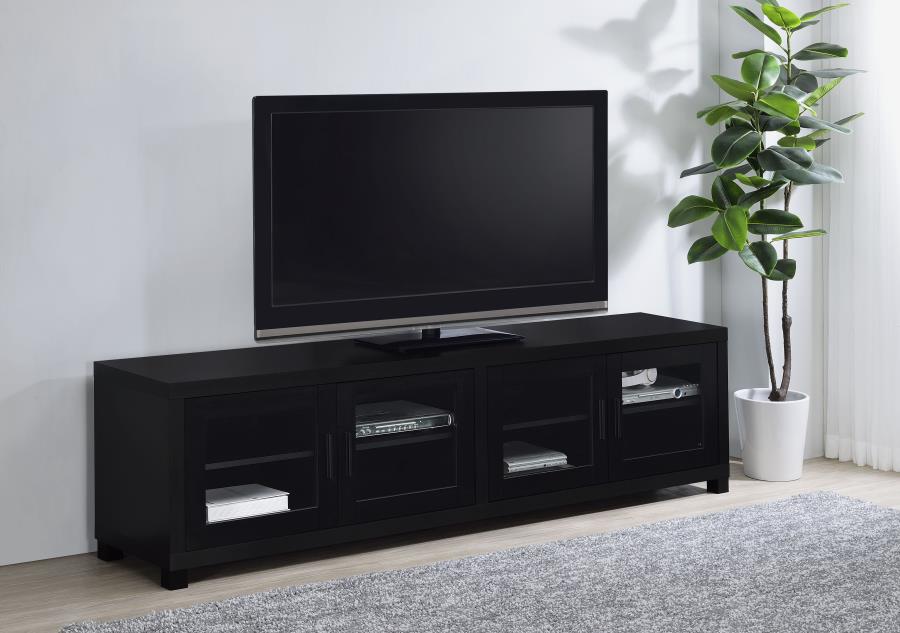 (image for) Jupiter 4-door Engineered Wood 79-inch TV Stand Black