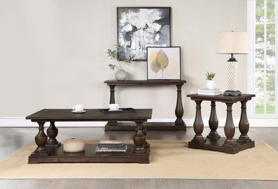 (image for) Walden Rectangular Wood Coffee Table Coffee Brown