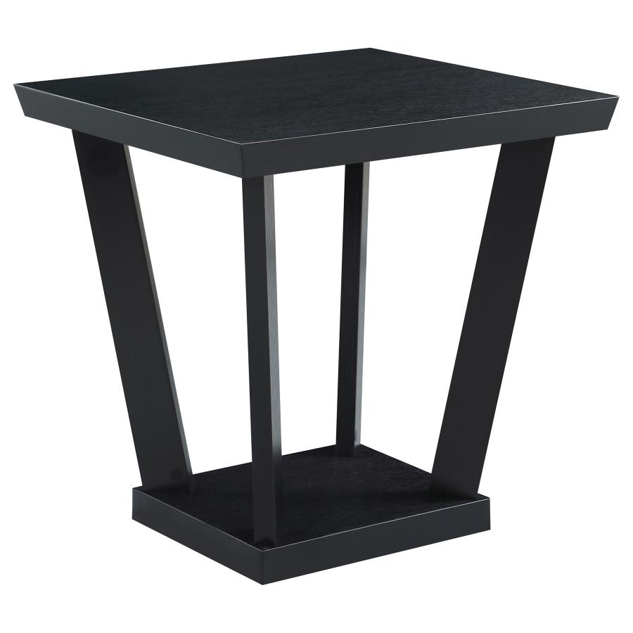 (image for) Aminta 3-piece Coffee and End Table Set Black