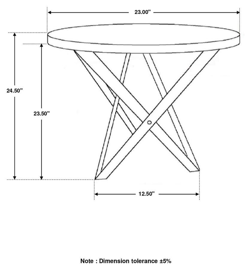 (image for) Zack Round End Table Smokey Grey and Black