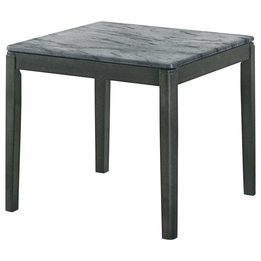 (image for) Mozzi Square Faux Marble Side End Table Grey and Black