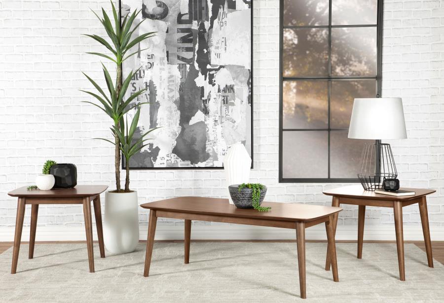 (image for) Radley 3-piece Rectangular Coffee Table Set Natural Walnut