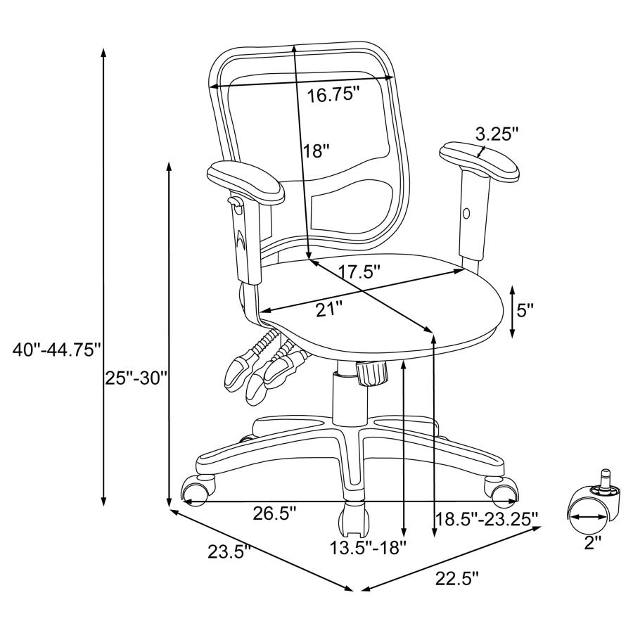 (image for) Rollo Upholstered Adjustable Ergonomic Office Chair Black