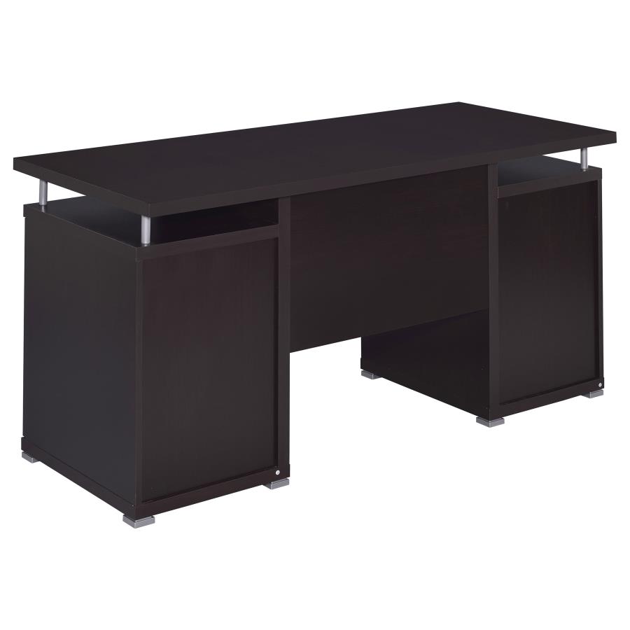 (image for) Tracy 55-inch 2-drawer Office Computer Desk Cappuccino