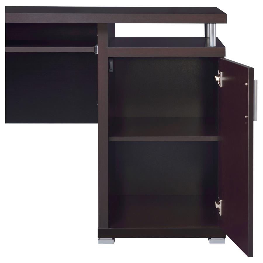 (image for) Tracy 55-inch 2-drawer Office Computer Desk Cappuccino