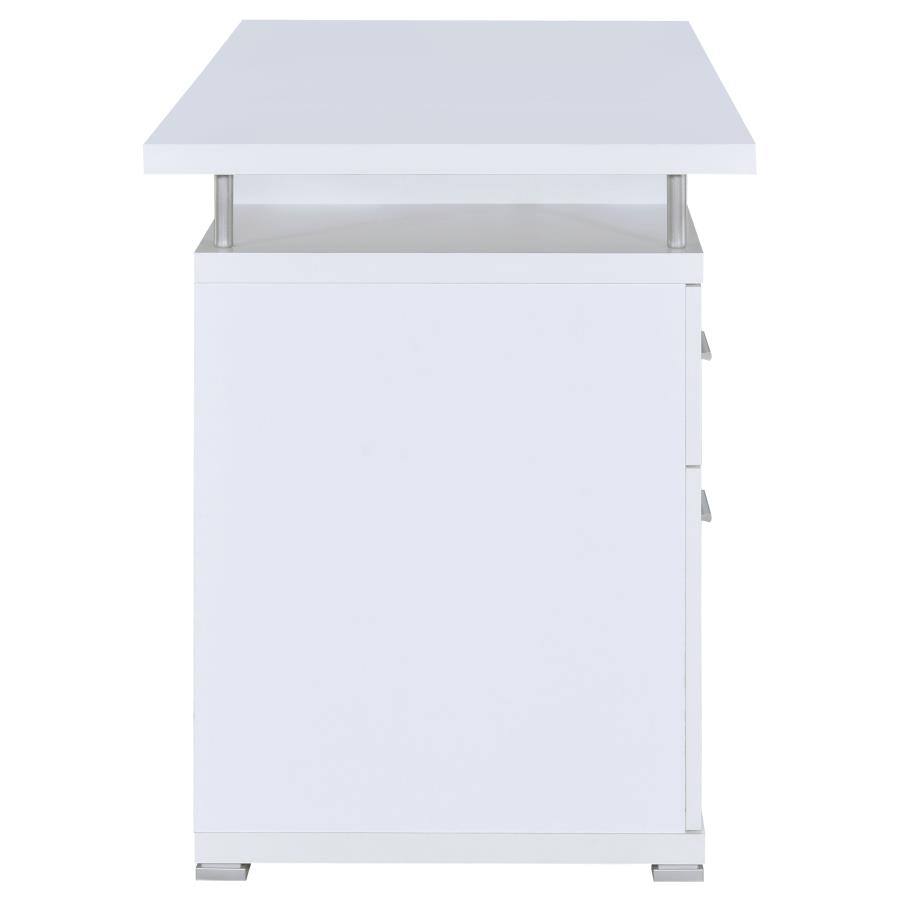 (image for) Tracy 55-inch 2-drawer Office Computer Desk White