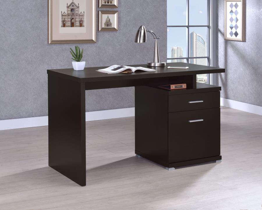 (image for) Irving 47-inch 2-drawer Office Computer Desk Cappuccino