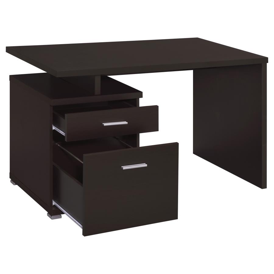 (image for) Irving 47-inch 2-drawer Office Computer Desk Cappuccino